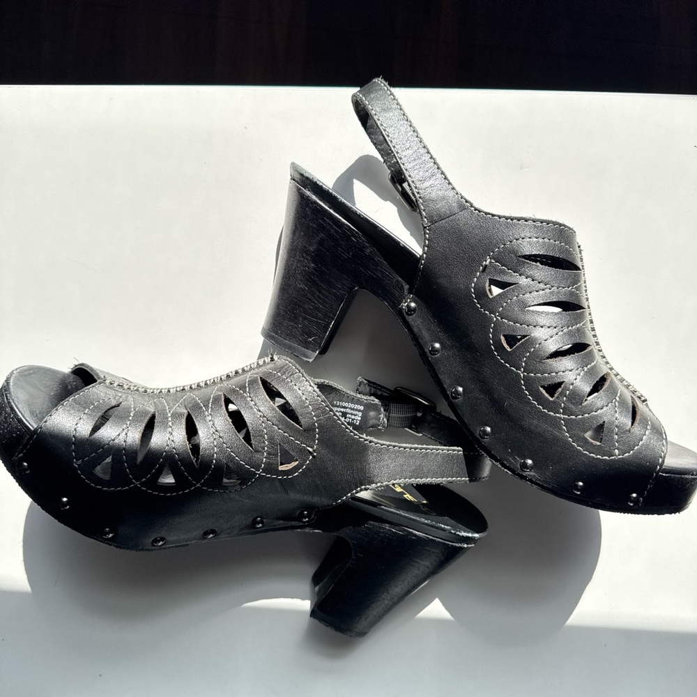 Dansko Black Women's Heeled Sandals